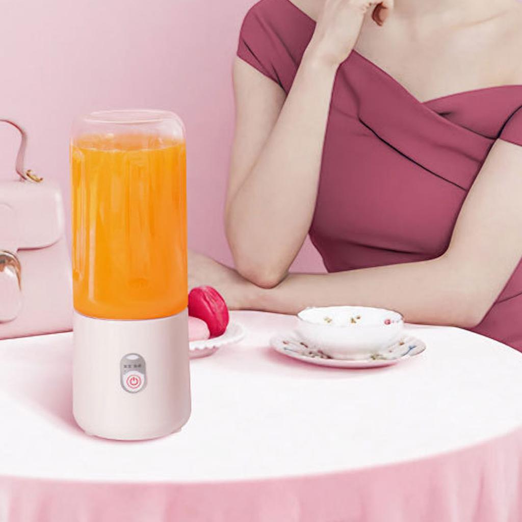 Portable Blender 500ml Mini Personal Juicer Blender for Smoothies Shakes USB Rechargeable with 6 Leaf Blade for Sports Travel