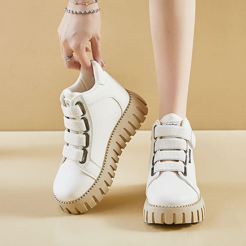 Fashion Woman Footwear High On Platform Whit Top Ankle Boots Shoes for Women Spring Autumn Deals Aesthetic 2025 New Sale Designer Luxury