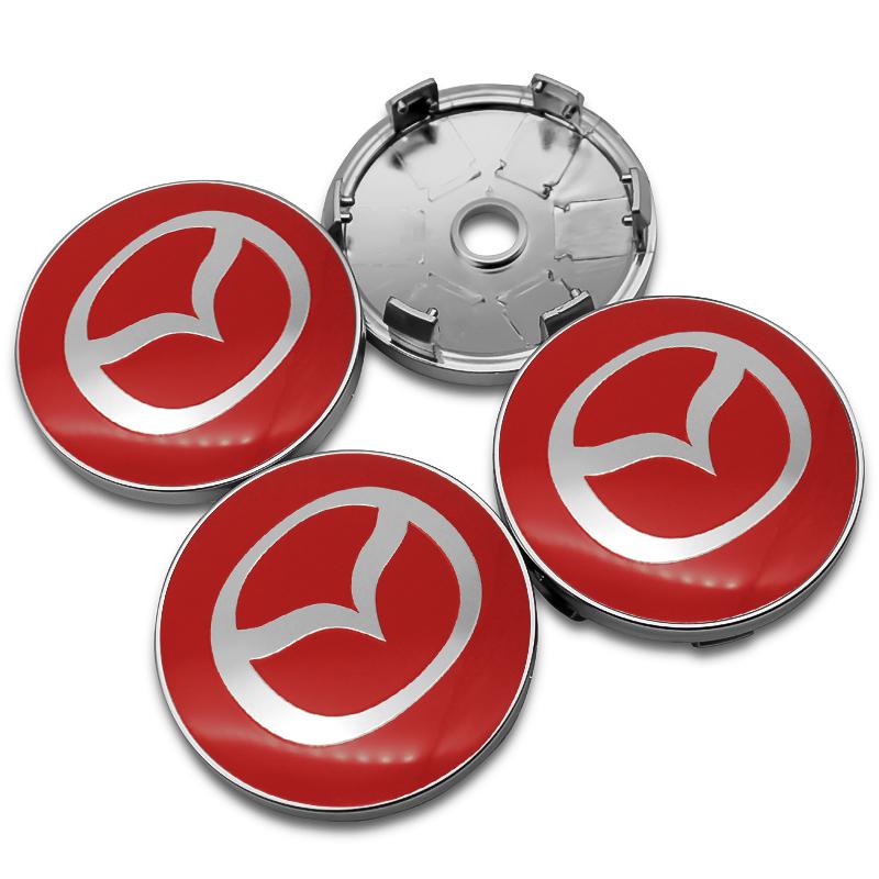 

4pcs 60mm Car Wheel Center Cover Hub Cap Auto Decoration Accessories For Mazda 2 3 5 6 323 626 CX3 CX5 CX7 MX5 RX8 Atenza Axela