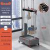 Stainless Steel Mobile Mop & Cleaning Tool Organizer Rack
