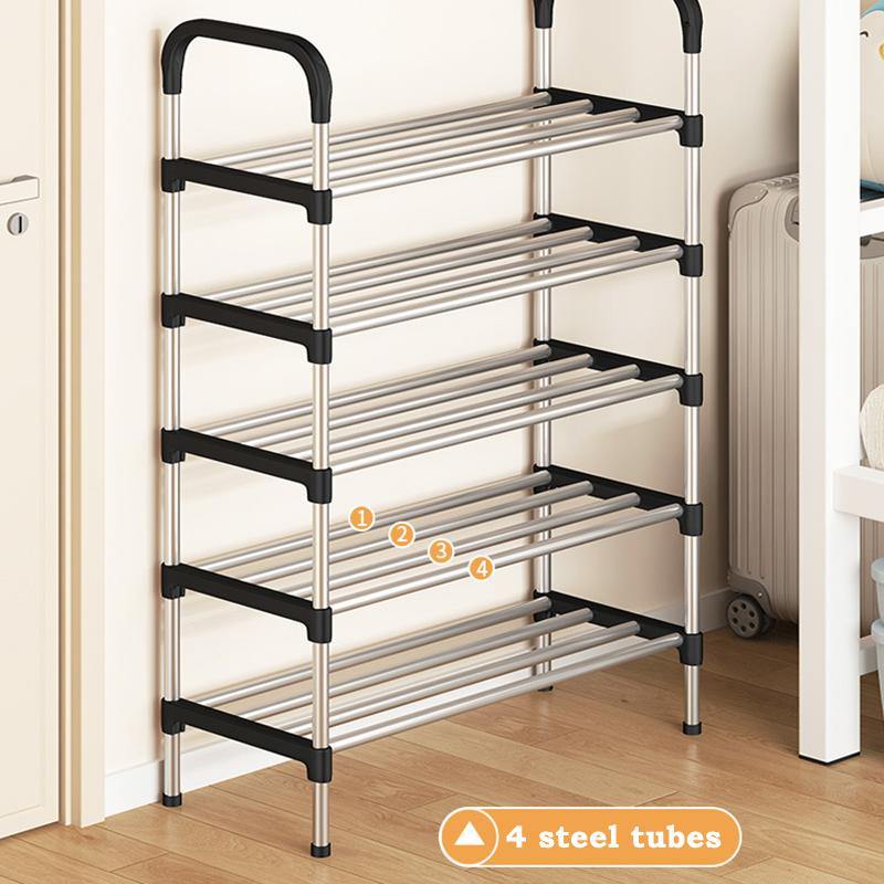 3-8Floor Simple Shoe Rack Multi Layer Dustproof Household Doorstep Shoe Cabinet Storage Space Saving Assembly Of Small Shoe Rack