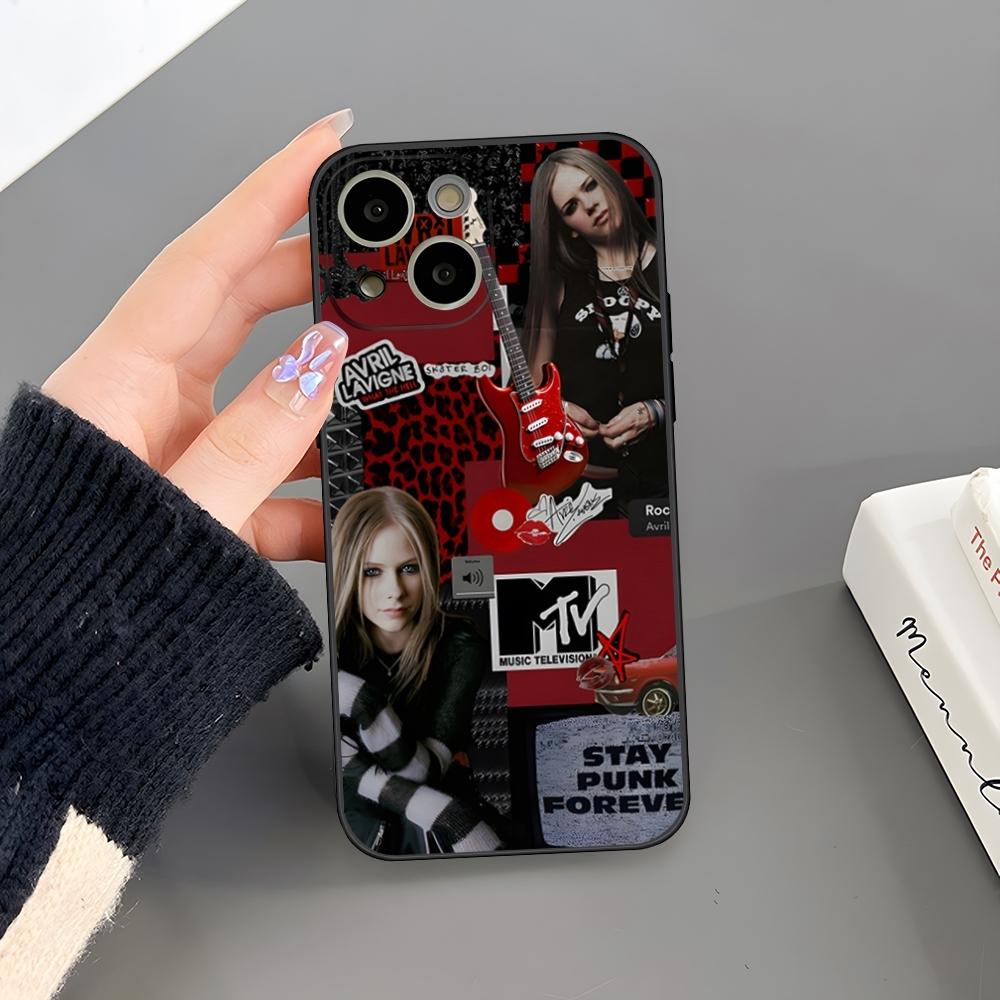

Singer Avril Lavigne Phone Case Fundas Design for iphone 15 14 Pro Max 13 Mini 11 12 Xr X Xs 6s 6 7 8 SE Plus Back Cover iPhone14