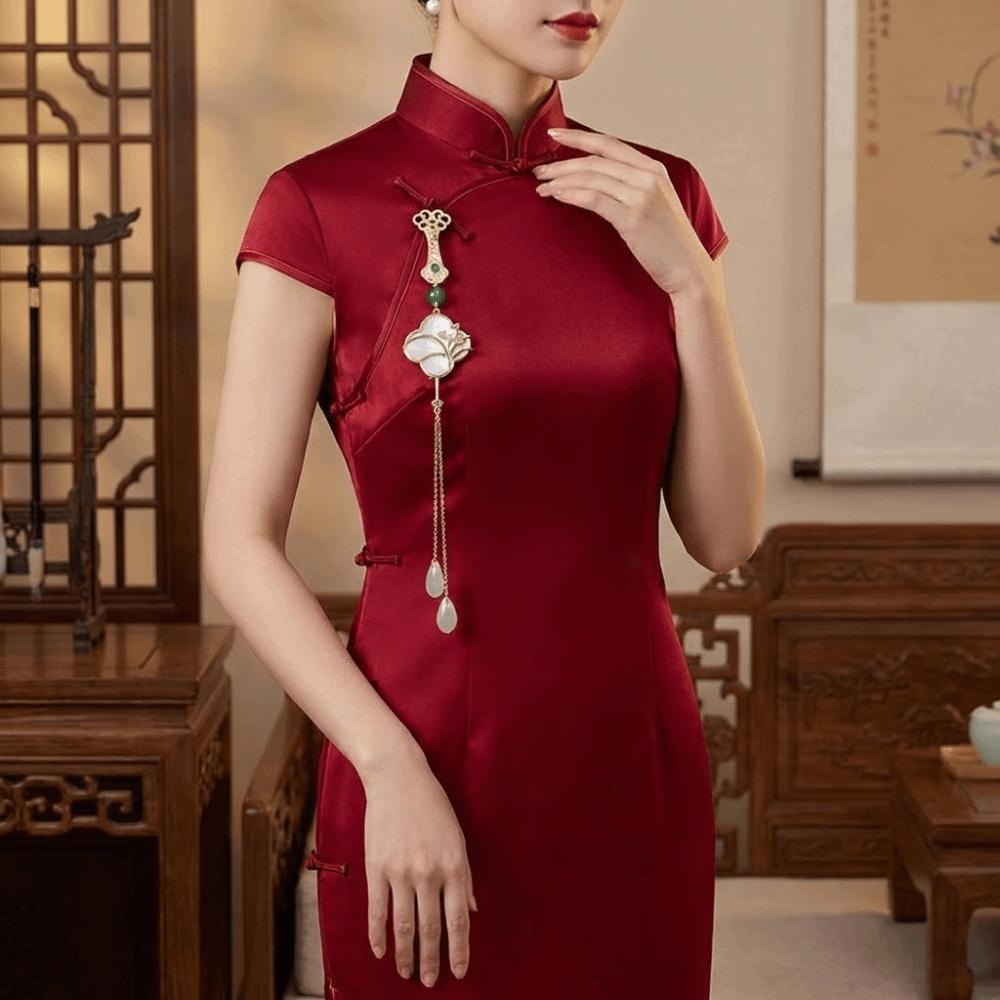 Electroplating Women Hanfu Ornament Zinc Zinc Alloy Lapel Brooch Chinese Style Brooch Hanfu Accessories