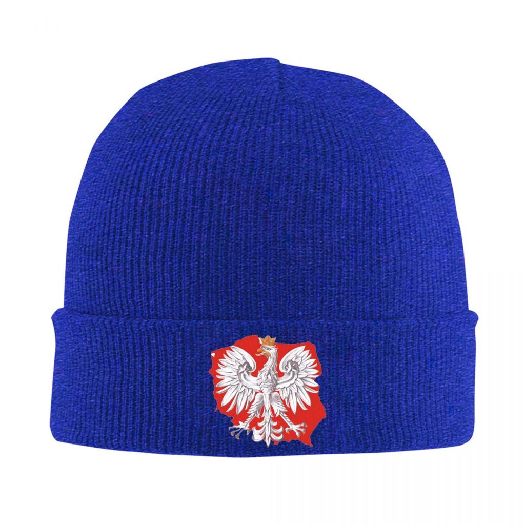 Polska Polish Eagle Warm Knitted Cap Hip Hop Bonnet Hat Autumn Winter Outdoor Beanies Hats for Men Women Adult