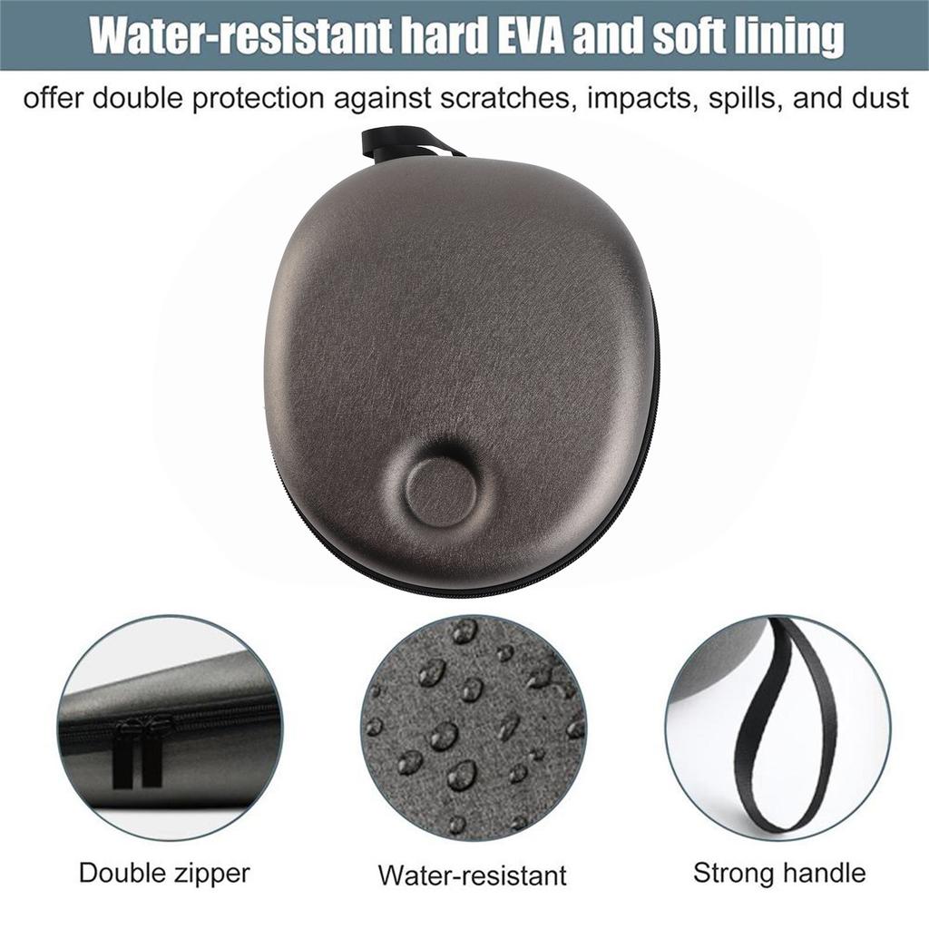 Tragbare Hartschalen-Aufbewahrungstasche für Headset-Etui, wasserabweisende Hartschale, Reise-Tragetasche