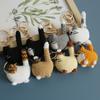 Handmade Handwoven Kitten Pendant Multi Color Animal Bag Charm Cat Key Ring  Gift Giving