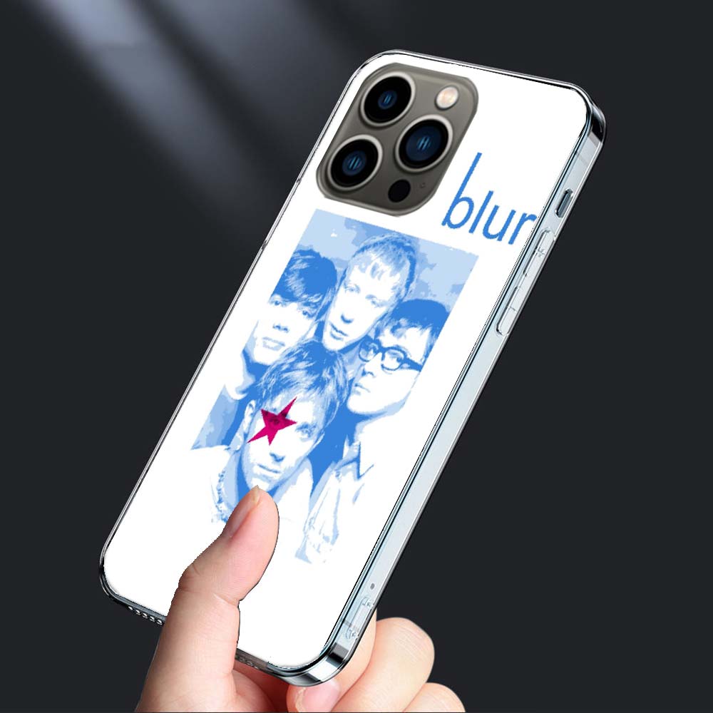 Blur Band Phone Case For Iphone 16E 15 Pro 14 Plus 17E 16 17 Pro Max Air 11 12 13 Mini Shockproof Capa Cute Cover TPU Clear