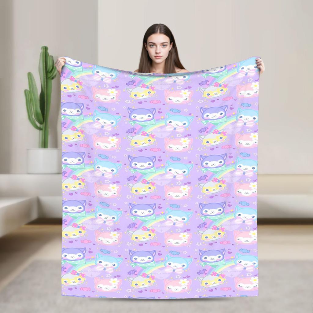 Maison de poupée mignonne de dessin animé 3D Gabby Cadeau pour fille Couverture en flanelle Douce et durable Couvertures de lit pour extérieur Couvre-lit d'extérieur Couvre-lit de canapé
