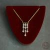 French Luxury S925 Sterling Silver Plated 14K Gold Necklace Gorgeous Vintage Tassel Zircon Pendant Necklace for Women Jewelry