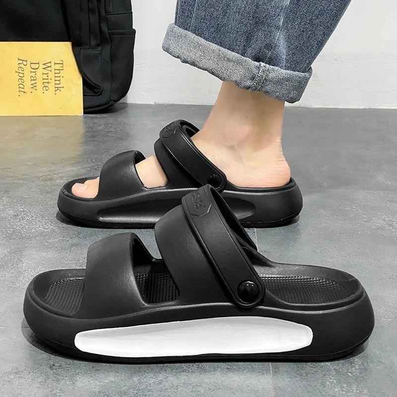 Fashion Beach Men's Shoe Platform Slides Outdoor Eva Comfortable Fun Low Price Designer Luxury Rubber Elegant Y2k Original Male Slipper