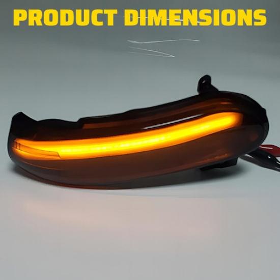 Pair Amber Dynamic Side Lights LED Mirror for Set Benz 2004-2008 SLK-Class R171