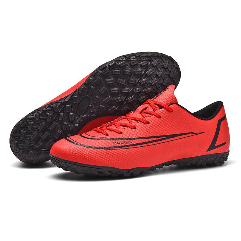Mens Football Shoes  New Hot Selling Low Cut Anti Slip FG/TF Football Shoes Breathable Match Soccer Shoes for Man