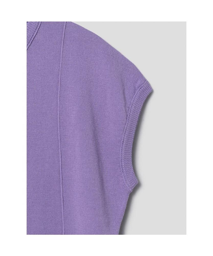 8SECONDS Short Sleeve Cap Sleeve Slim Pullover Violet