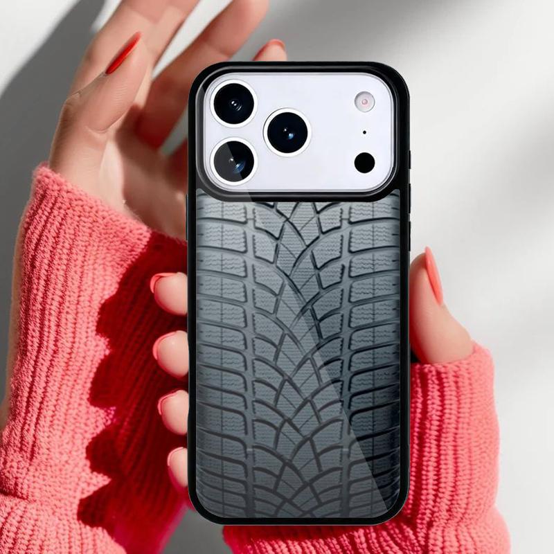 

Car Tire Tyre Tread Art Print Phone Case for iPhone 17 16 15 14 13 Pro Max Back Cover for 12 11 Pro Coque iPhone 13