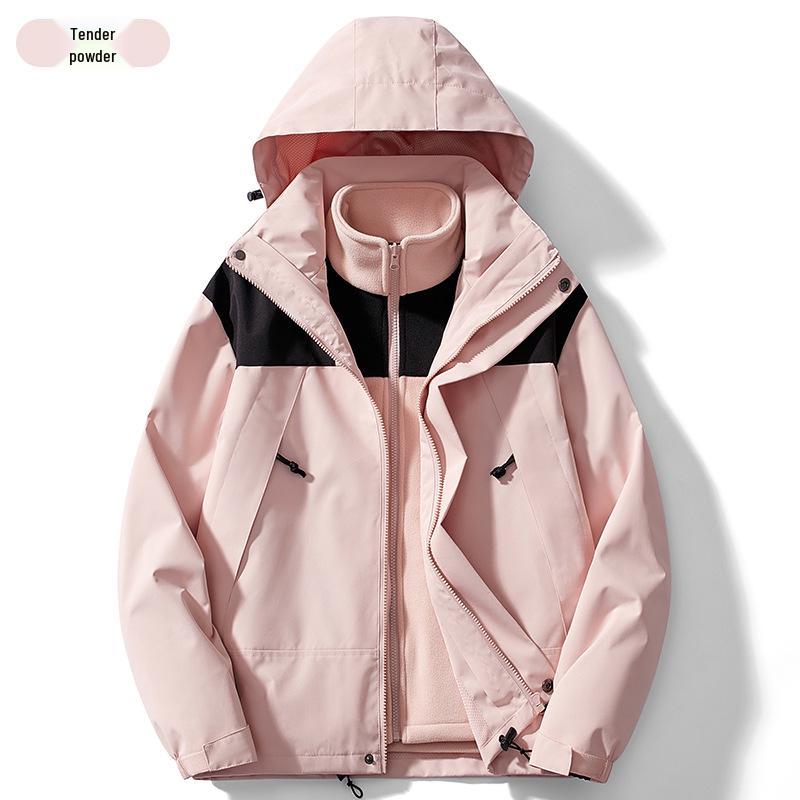 

Вітрозахисний Водовідштовхувальний Комплект Куртки 3-в-1 Осінь/Зима для Чоловіків та Жінок M