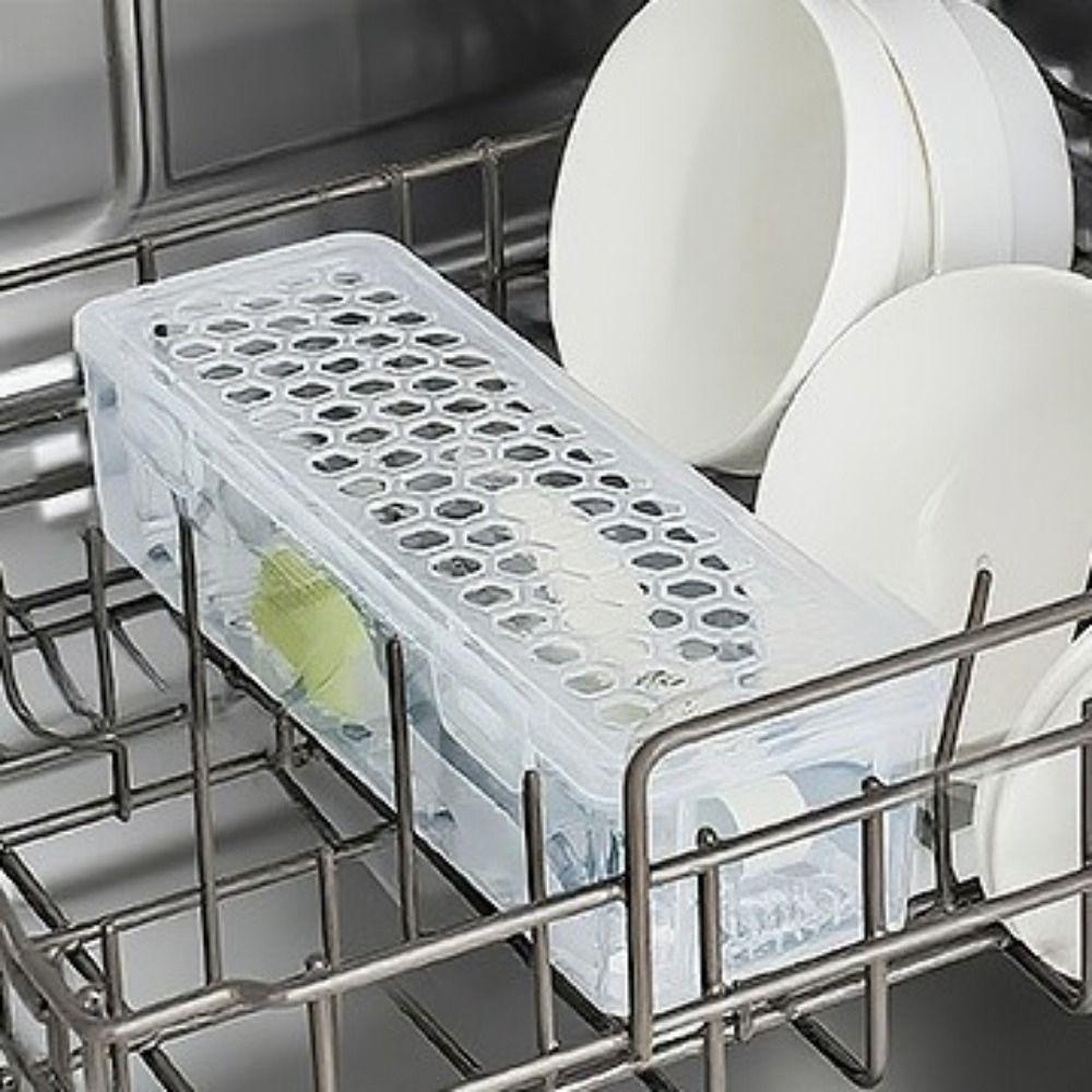 Plastic Chopsticks Cleaning Storage Box Hollow Out Tableware Storage Basket  Dishwasher