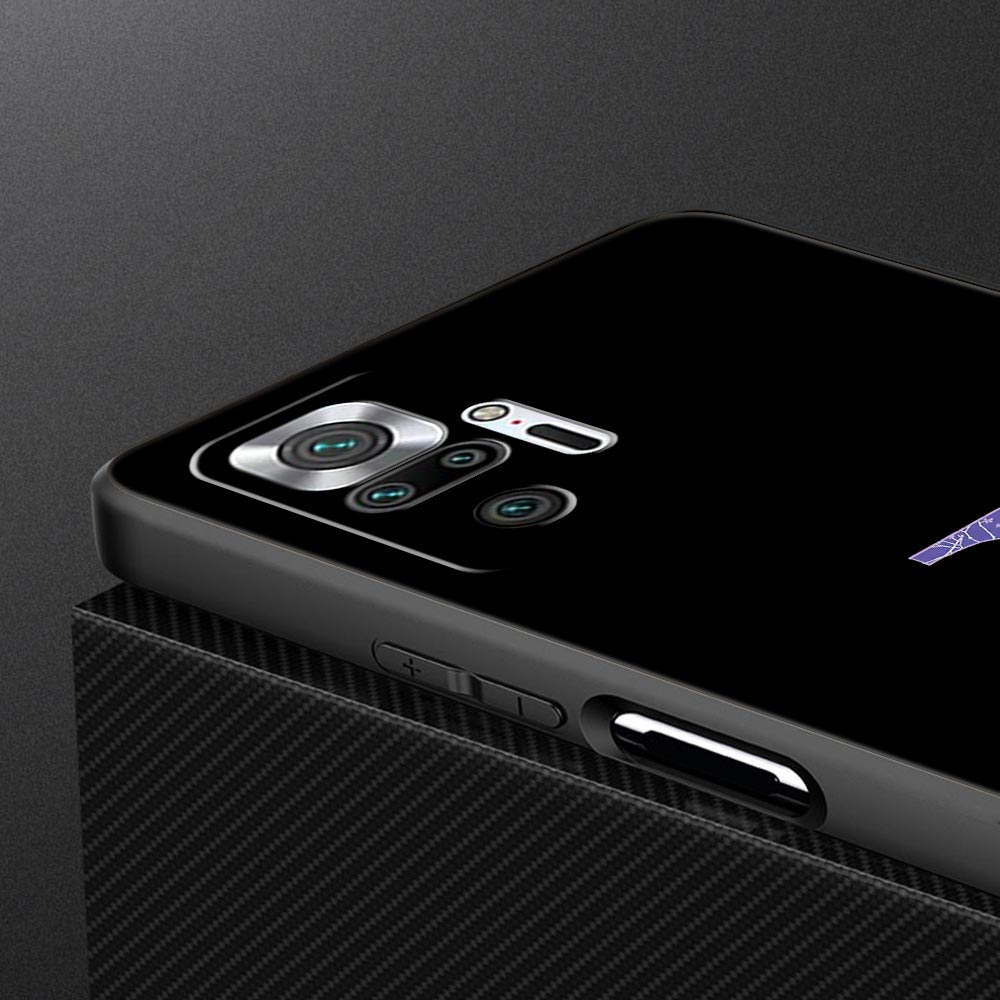 Letters Purple Flower Phone Case For Xiaomi Redmi Note 14 13 5G 10 11 12 Pro Plus 4G 14C 13C 12C 10C Black Cover