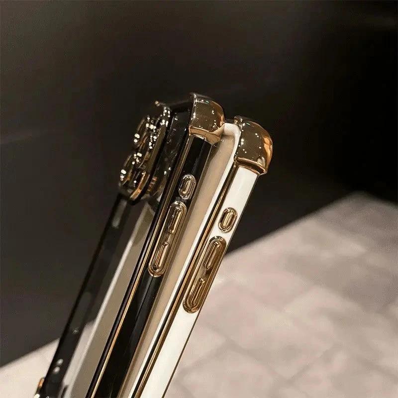 New Transparent Phone Case For iPhone 16 15 14 13 12 11 Pro Max Plus Shockproof Bumper Cover Funda With Lens Protector
