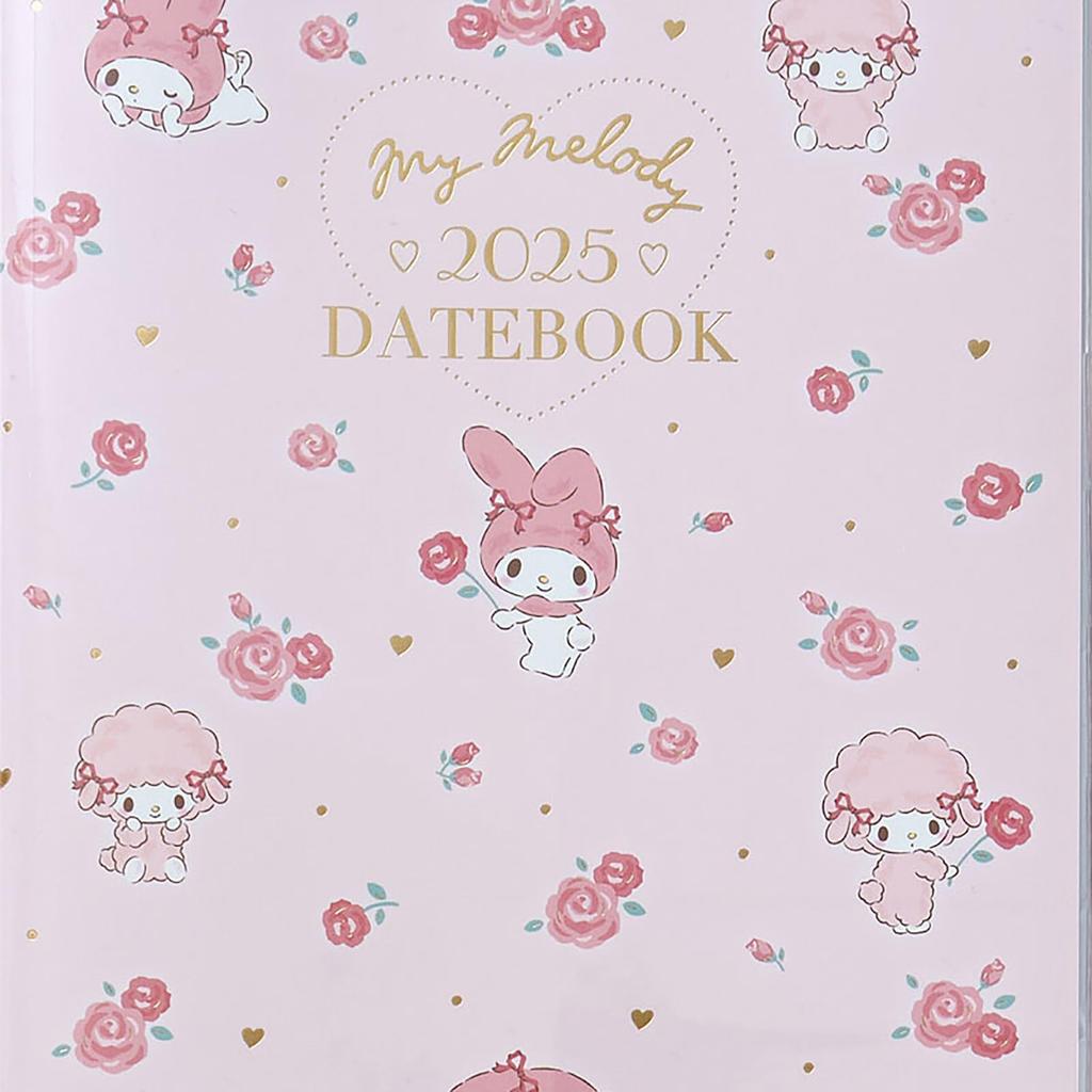 Sanrio A5 Datebook My Melody 2025 Planner October with Schedule Stickers and 454737 (Starts 2024) Bookmark,