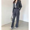 Fashion Autumn Loose Casual Suit Set Two Piece Outfit Blazer and Pants Women Office Wear