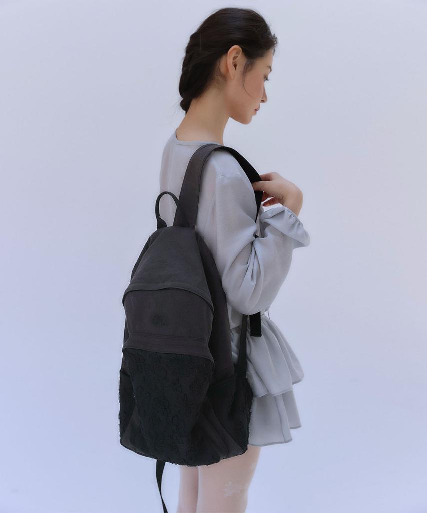 Ouro Jaquard Flower Backpack [ Night ]