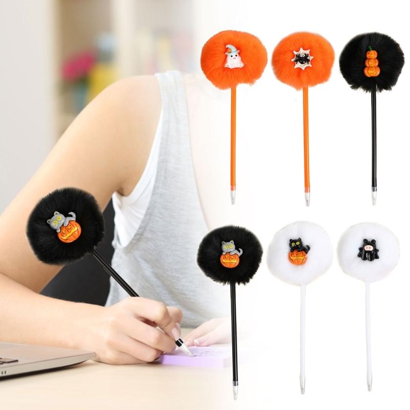 4 Peças Caneta Gel Desenho Animado Halloween Caneta Engraçada para Escrever Materiais de Escritório para Estudante Recompensa de Jogo Suprimentos para Festa de Halloween