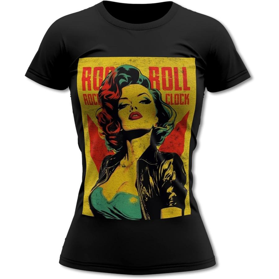 Bands and Bones Rockabella 1 Rockabilly Women s T-Shirt XXXXXL разноцветный
