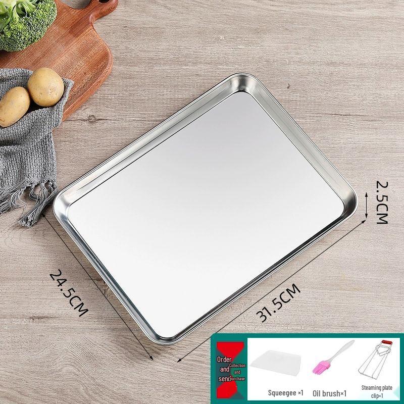 Stainless Steel Rectangular Rice Noodle Roll Steaming Tray
