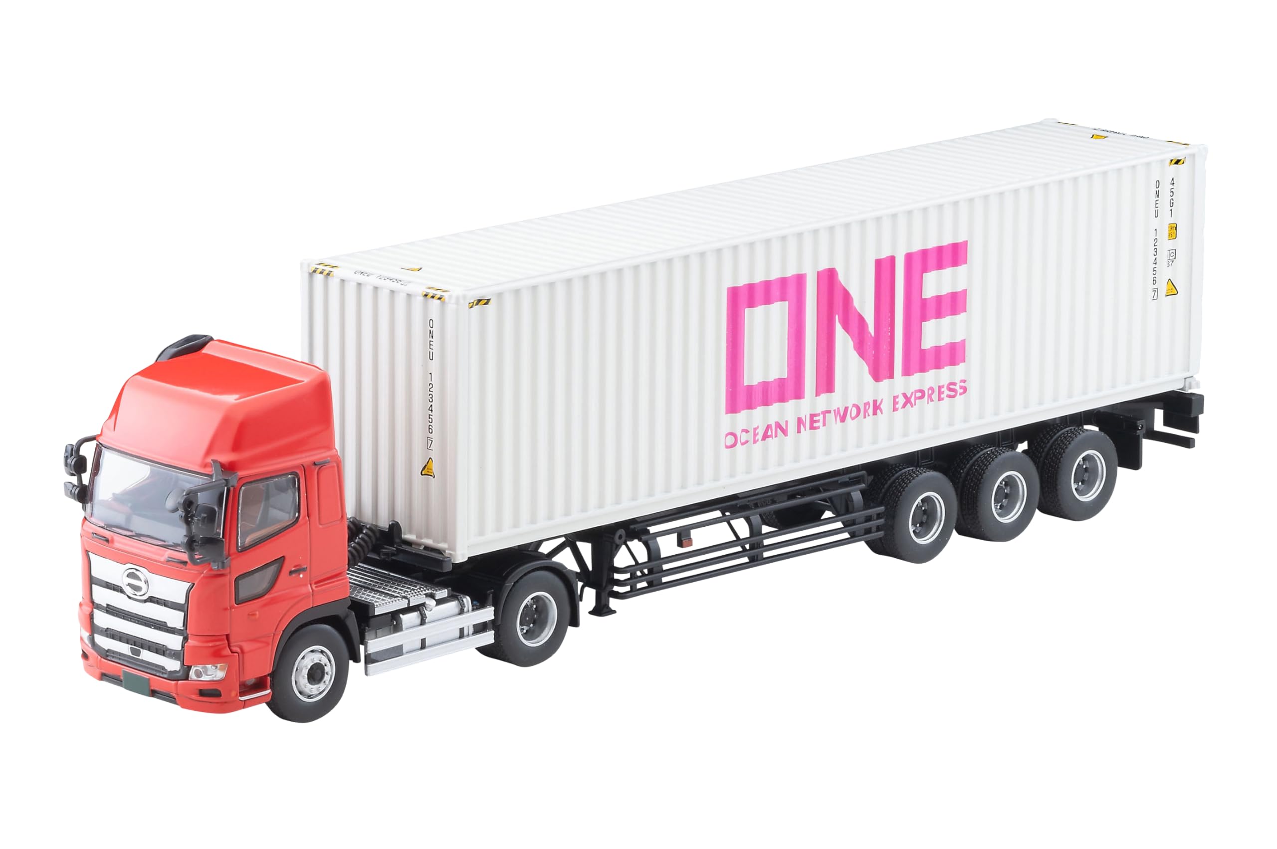 

TOMYTEC Tomica Limited Vintage Neo Hino Profia 40-футовый трейлер-контейнеровоз Sharyo Ocean Network Express Серый контейнер Готовая модель 335252 1/64