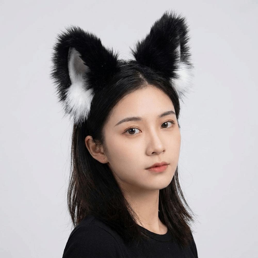 Lolita Plush Hair Band Anime Furry Cosplay Headwear Fashion Cat Ears Headband Girls