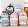 New Student Schoolbag Cute Cartoon Backpack Simple Lightweight Large Capacity Backpack Four-piece Set for Primary and Secondary Schools