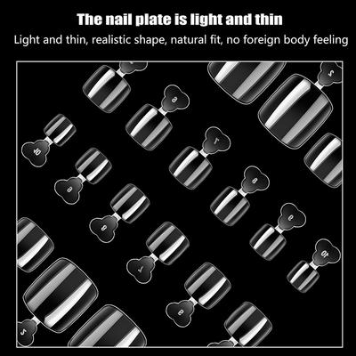550 Pcs Full Cover Fake Toenail Ultra Thin Natural Clear Press On Toe Foot Nails Tips Artificial Acrylic False Nail Art Manicure Tool
