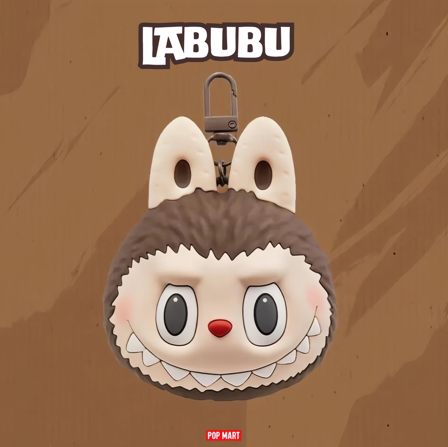 

POP MART LABUBU Originals Cute Cartoon Silicone Earphone Case – Brown, Unisex Protective Cover 8*8*9CM