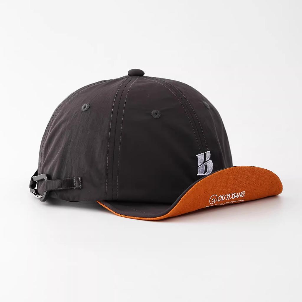 American-style soft-brimmed baseball cap with a B-letter design, suitable for workwear and casual wear in spring and summer