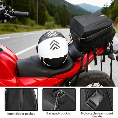 Motorcycle Rear Seat Bag 20L-28L Expandable Handbag Waterproof Motorcycle Helmet Bag For Motorbike Scooter Dirt Bike Touring