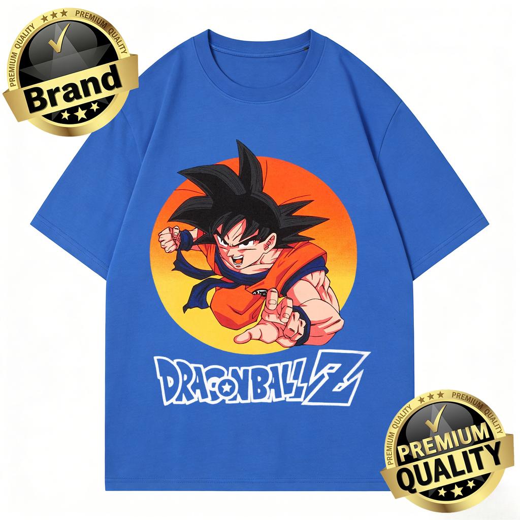 Dragon Ball Trendy Hot Items 2026 Summer Retro Mens Printed TShirt Goku Action Pose Design Oversized UnisexKids Streetwear