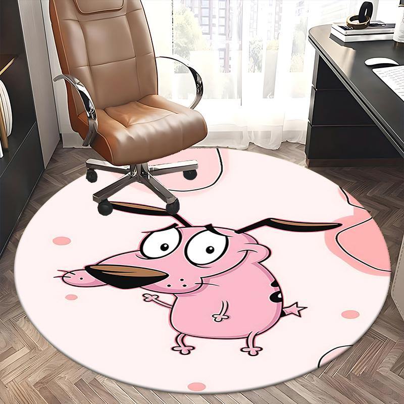 Cartoon Mouse,Pink Mouse Chair mat Round Rug Office carpet, Non slip, Suitable for Living Rooms, Bedrooms Decor 1205668a