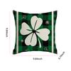 NEW St Patricks Day Four-Leaf Throw Pillow Cover Multi-Purpose Green Plant Pattern Cushion Sleeve for Sofa Living Room Couch Bed