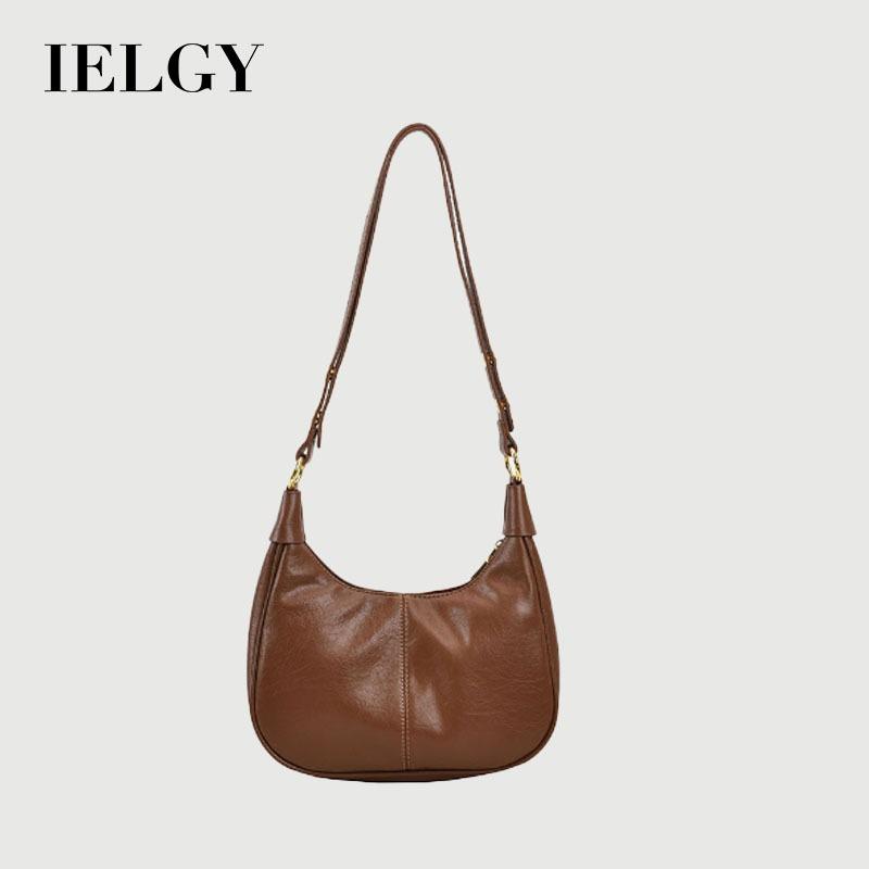 IELGY Niche Simple Fashion One-Shoulder Messenger Bag High-End Western-Style Ladies Dumpling Bag