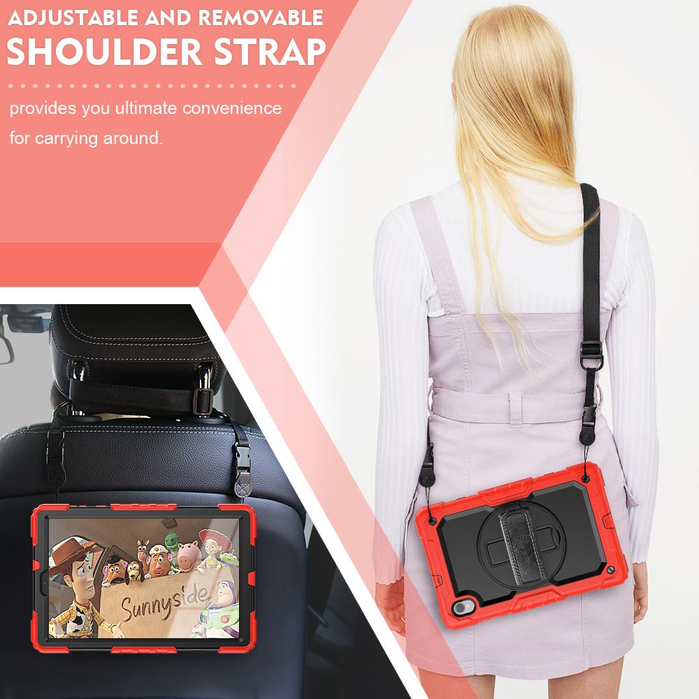 Capa com Suporte Rotativo Universal para Lenovo M10 Plus 2ª Geração TB-X606F X606X K10 TB-X6C6F X6C6X 10.3" com Protetor de Tela
