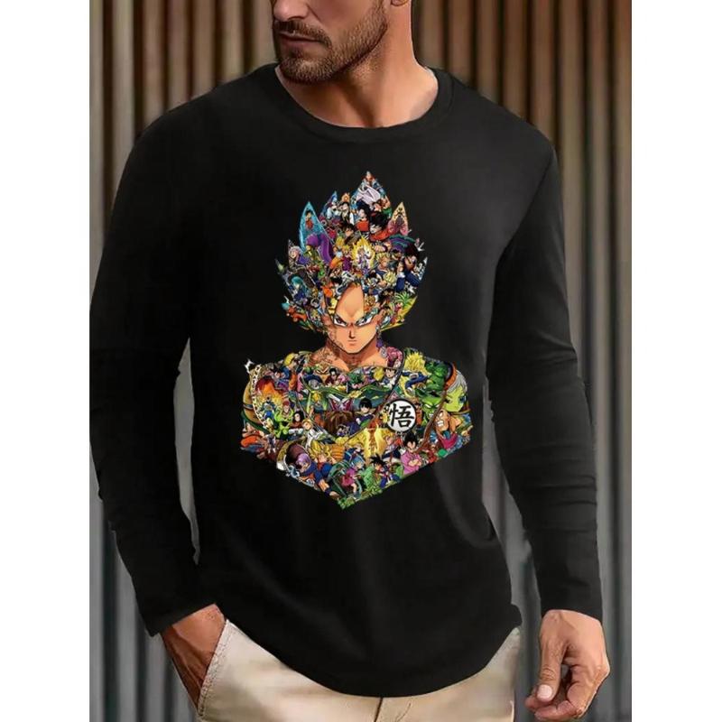 

Dragon Balls Long Sleeve T-Shirt, Stretch Fabric, Solid Turquoise, Flexible XXL чёрный