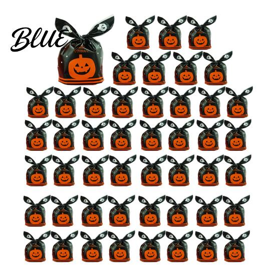 Halloween Candy Bags Goodie Cute Bags Trick Kids 48 Pcs or Treat Rabbit Clear Plastic Snack Pouches for Retail