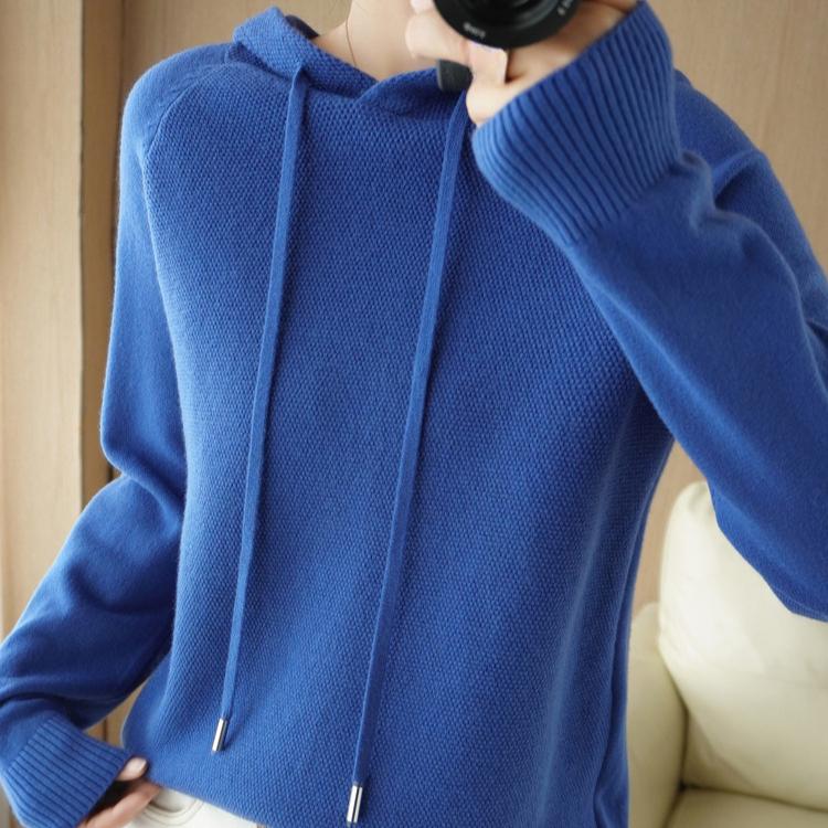Hooded Knitted Hoodie Women's Autumn and Winter Pullover Casual Loose Sweater Versatile Knitted Sweater