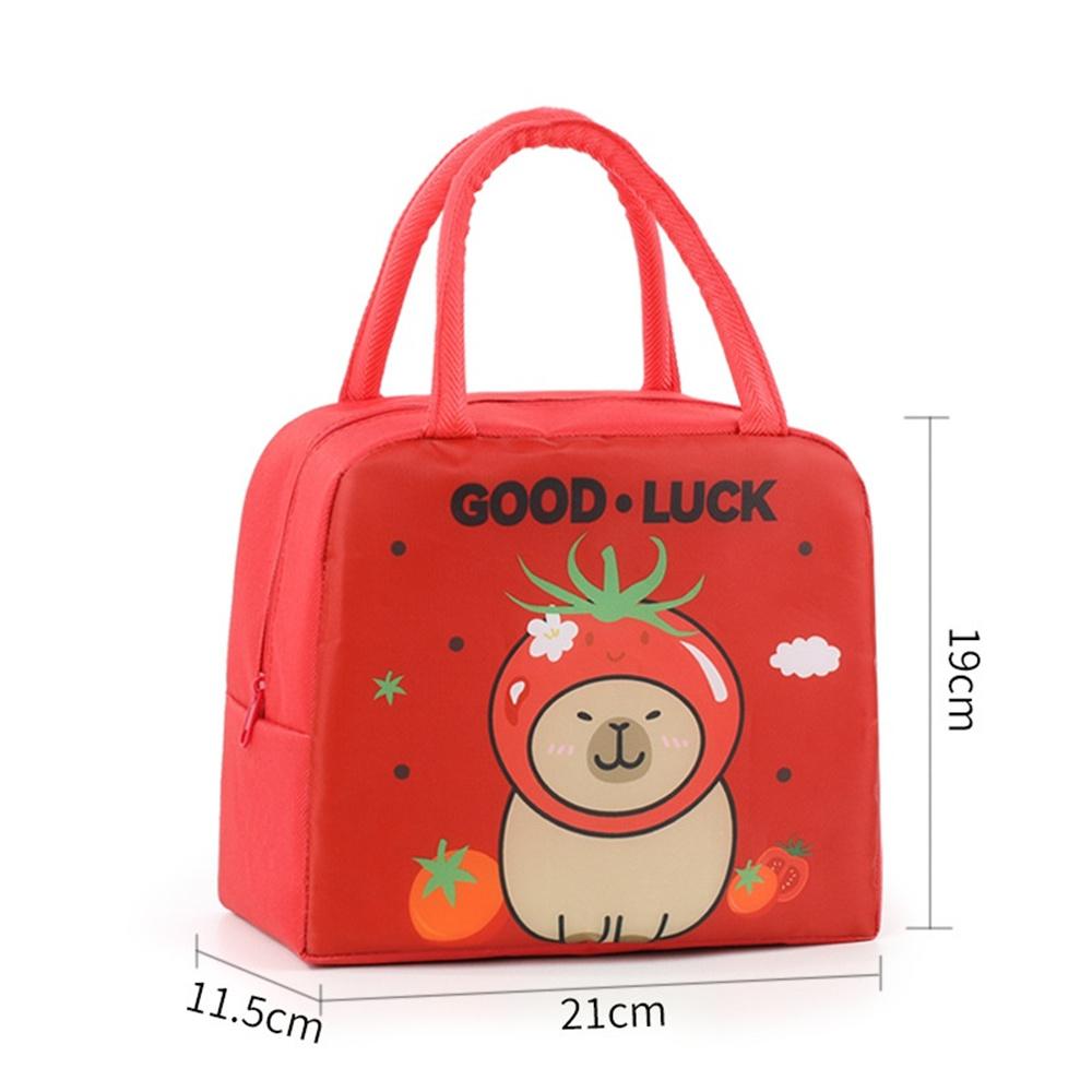 Cartoon Capybara Lunch Bag Children Portable Thermal Insulation Bento Box Bags Food Container Handbags for School Office