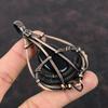 Black Obsidian Pendant Copper Wire Wrapped Gemstone Pendant Handmade Pendant Copper Jewelry Unique Style Pendant Wire Wrap Jewelry For Gift