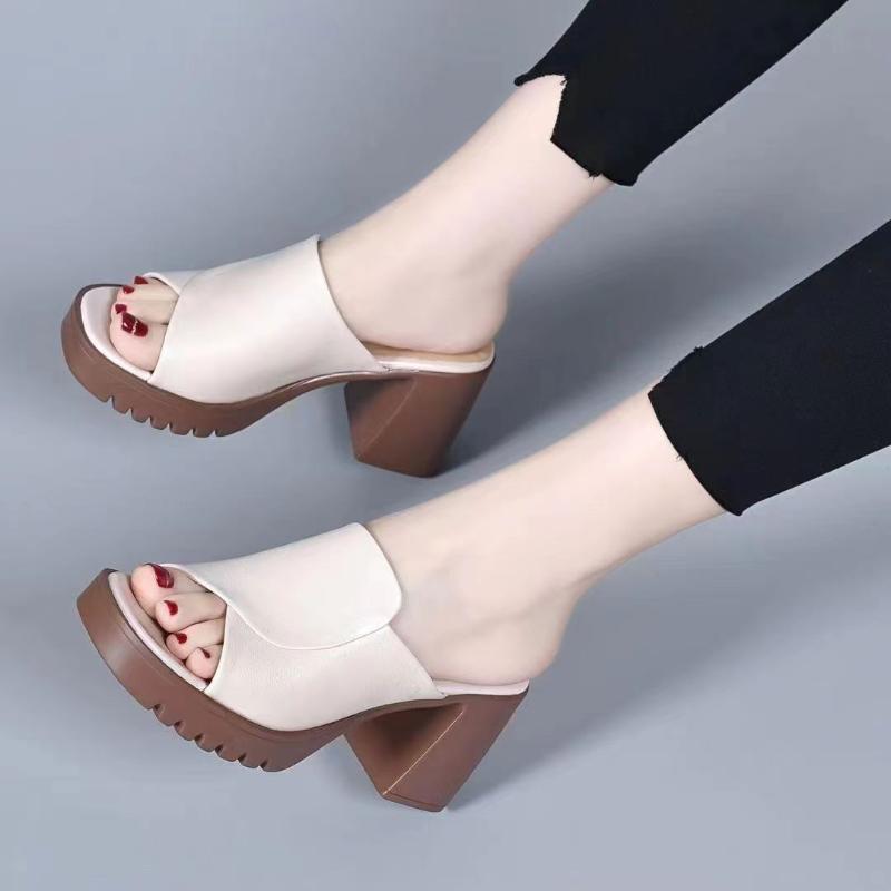 Fashion Sandals Thick New Style Woman Slippers Platform Shoes For Women Height On Sale Slides With Novelties But Cheap Luxury 39