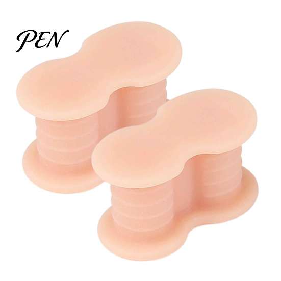 Soft Silicone Toe Spreader 2 Rings Separators, Spacers Corrector, Big Flexible Sebs Spacer Distributor Corrector for Men & Women Straighten