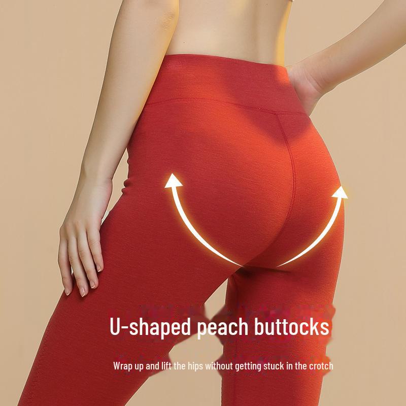 Leggings Taille Haute en Poil de Chameau avec Genouillères - Chauds, Velours Épais pour l'Automne/Hiver pour Femmes