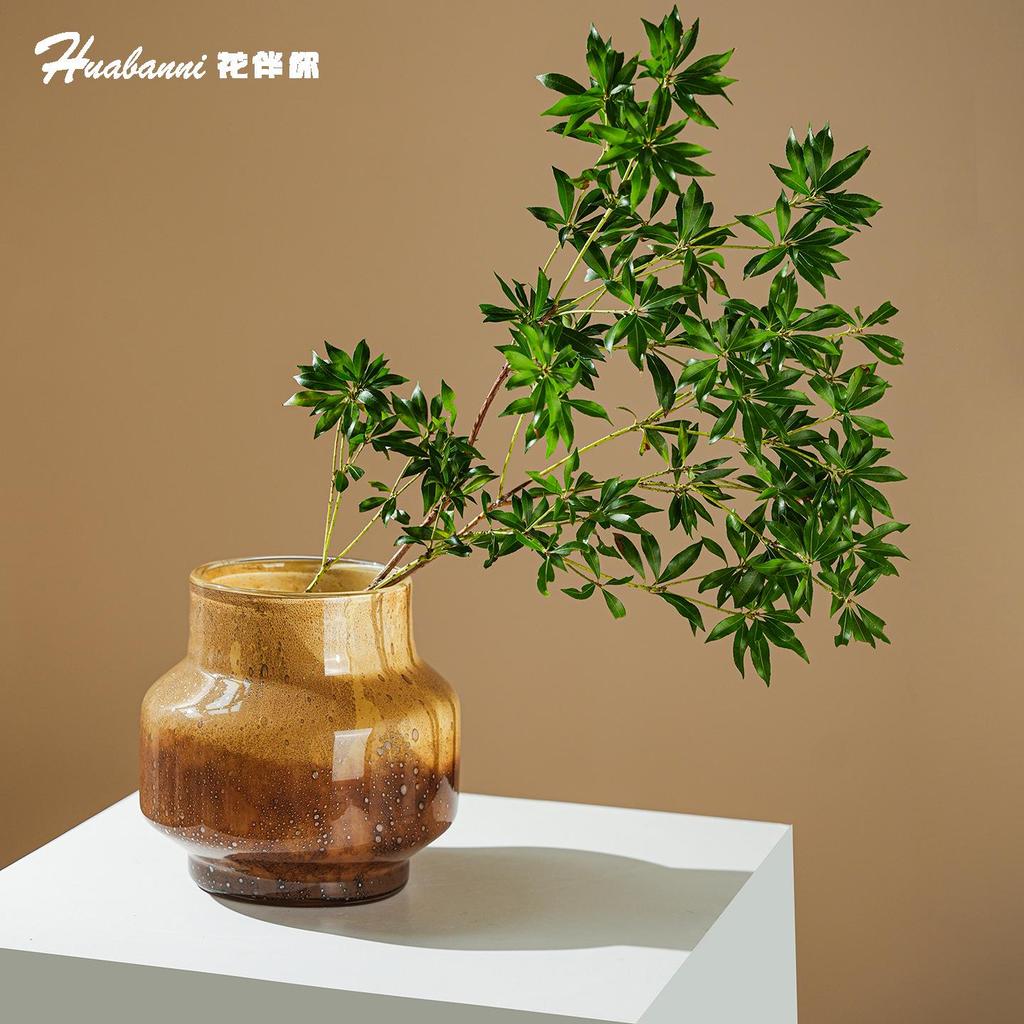 Latte Gradient Handmade Vintage Flower Vase for Light Luxury Living Room Decor