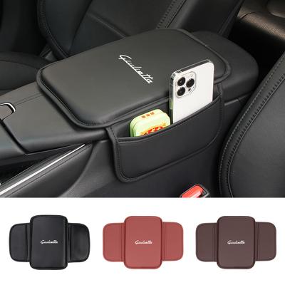 FPEV2 Leather Car Armrest Pad Armrest Storage Mat Interior Accessories For Giulietta 159 147 156 166 Mito Giulia GT Stelvio